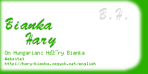 bianka hary business card